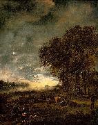 Aert van der Neer A Landscape with a River at Evening France oil painting artist